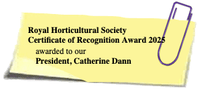 rhs award to our President Catherine Dann