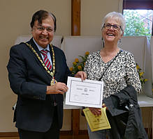 Award Gold and Silver Diploma for Floral Art to Judith Howe