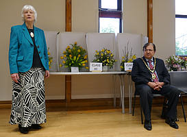 Catherine Dann addresses the audience